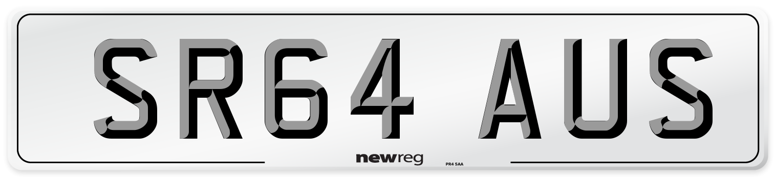 SR64 AUS Number Plate from New Reg